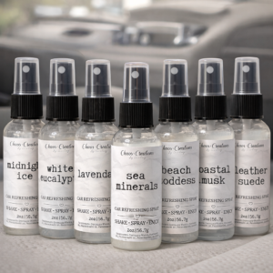 2oz car air freshener spray collection with multiple scent options displayed together