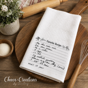 Custom recipe dish towel keepsake gift