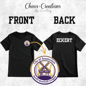 Custom youth sports team T-shirt mockup