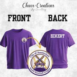 Custom youth sports team T-shirt mockup