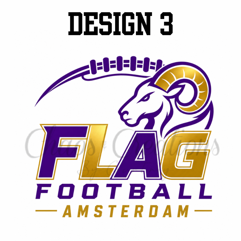Amsterdam Flag Football custom tumbler featuring Design 3