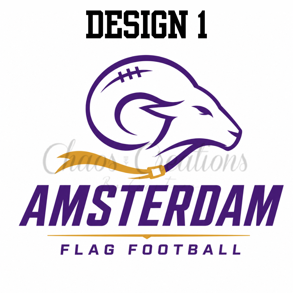 Amsterdam Flag Football custom tumbler featuring Design 1